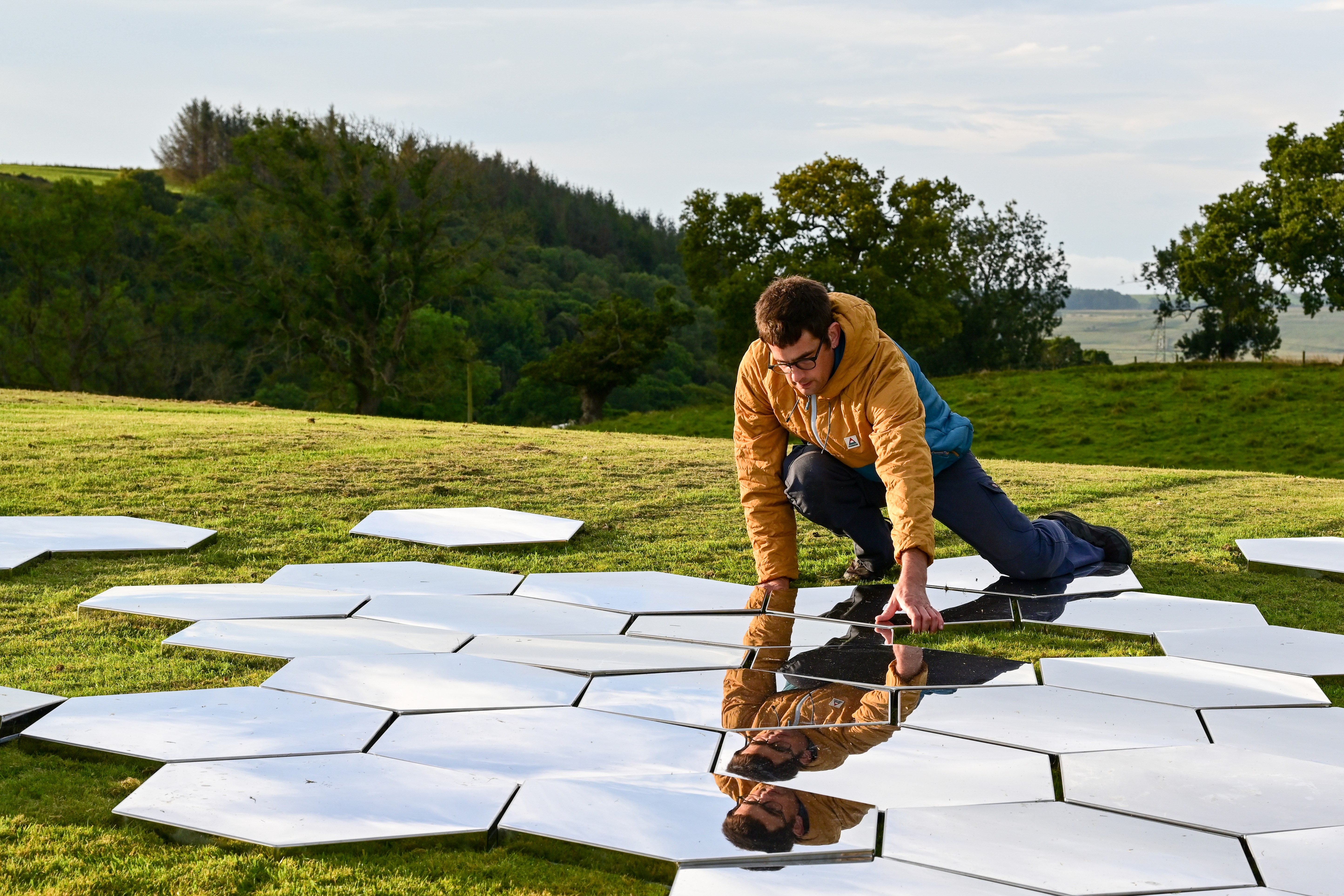 Full size image of David Appleyard making Votum at Vindolanda